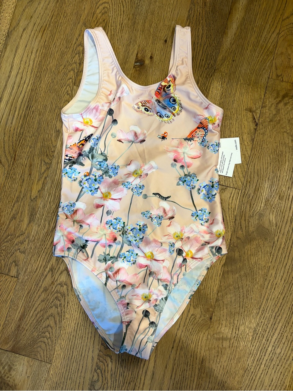 Molo Kids nika one Piece Swimsuit Size 12 152 Butterflies floral